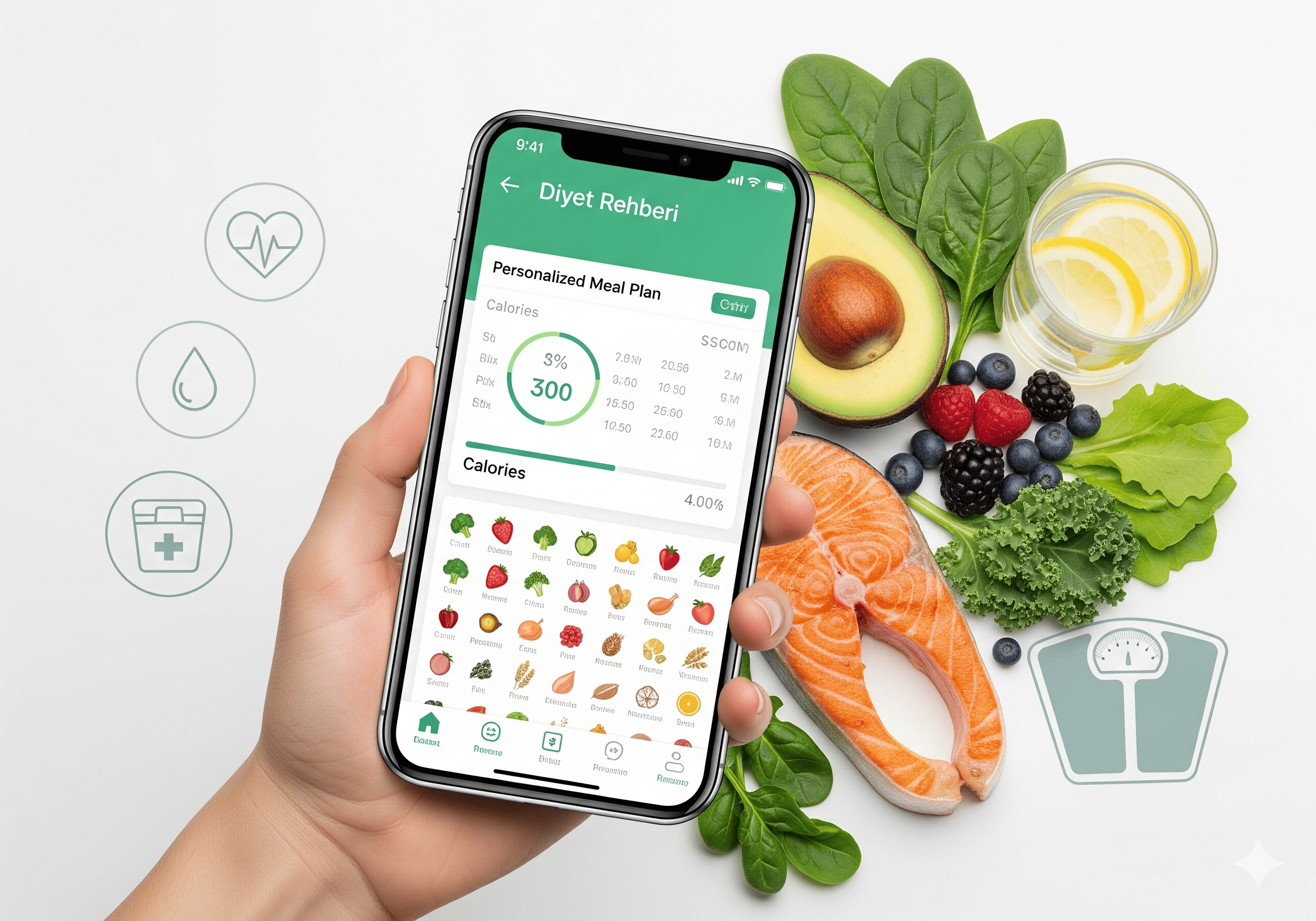 Diyet Rehberi - Yapay Zeka ile Fotoğraflı AI Diyet Rehberi