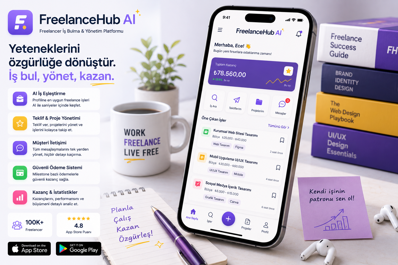 FreelanceHub AI — Freelancer İş Bulma & Yönetim Uygulaması
