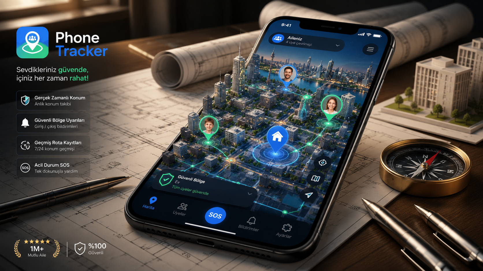 Phone Tracker — Family Locator, ailenizin gerçek zamanlı konumu